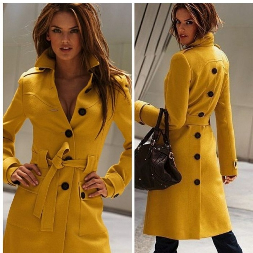 Gold/Yellow Trench w/back buttons by Via